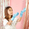 Blue Panda 4-Pair Shiny Silky Satin Flower Princess Girl Dress-Up Long Gloves for Any Occasion, 4 Colors, Ages 3 to 8 Years Old - 2 of 4