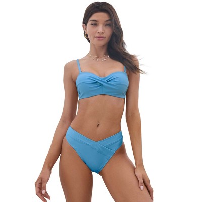VENUS Womens Amalfi Bandeau Top  -  32DD|34D|36C, Azure Blue