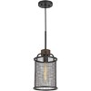 Cal Lighting Aberdeen Mesh Metal/Wood Pendant Light (Edison Bulb Not included) - 2 of 3