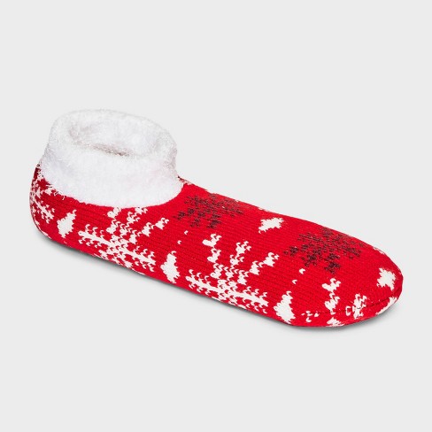 Women's Faux Fur Cozy Pull-on Slipper Socks : Target