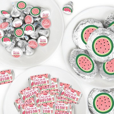 Big Dot of Happiness Sweet Watermelon - Fruit Party Candy Favor Sticker Kit - 304 Pieces