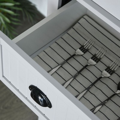 Gray Tall Freestanding Kitchen Pantry Cabinet with Adjustable Shelves