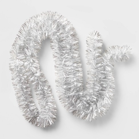 Silver deals christmas garland