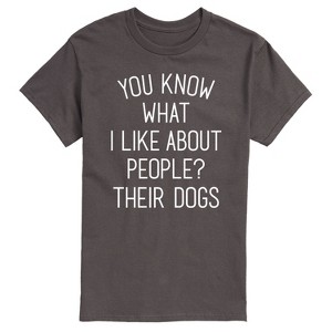 Men's - Instant Message - What I Like About People Their Dogs Short Sleeve Graphic T-Shirt - 1 of 4