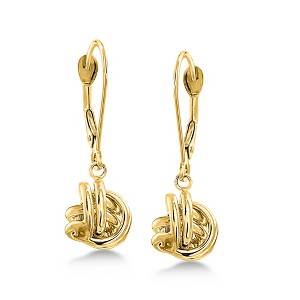 Ross-Simons 14kt Yellow Gold Love Knot Drop Earrings - 1 of 4