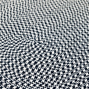 Colonial Mills Milton Houndstooth Tweed Braided Rug, Navy 5' x 7', Oval Shape - 1 of 4