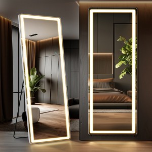 Musment 3 Color Lighting Mirror with LED Lights,  Lighted Floor Standing Mirror with Stand, Wall Mounted Hanging - 1 of 4