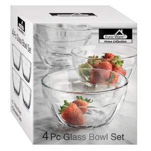 4-Piece 18.5oz Glass Bowl Set – Durable, Dishwasher Safe for Easy Cleanup - 1 of 4