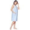 Casual Nights Women's Zipper Front House Dress Sleeveless Seersucker Housecoat Duster Lounger - 3 of 4