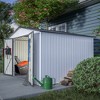 Gulches 10X8 FT Outdoor Storage Shed, All Weather Metal Sheds with Lockable Doors, Tool Shed for Garden, Patio, Backyard, Lawn, Grey - 3 of 4