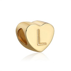 Initial Heart Charms Gold Over Sterling Silver Womens Ginger Lyne Collection - 1 of 4