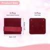 Unique Bargains Velvet Storage Ring Necklace Jewelry Pouches with Insert Pad 3.5" x 3.3" 3 Pcs - 2 of 4