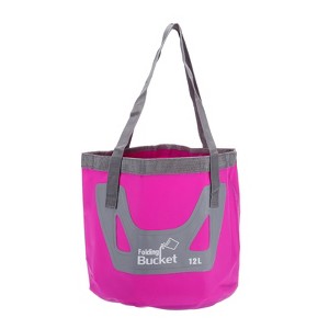 Unique Bargains Outdoor Camping Fishing Portable Water Storage Collapsible Bucket 3.2 Gallon 12L - 1 of 4