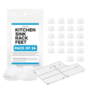 Impresa [24 Pack] Kitchen Sink Rack Feet in White, Replacement for Kohler Rack Feet for Part 84544-0 - 1 of 4