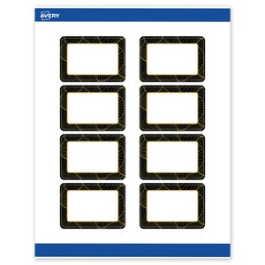 Avery Rectangle Labels, Black Border with Gold Pattern, 2" x 3" - 1 of 4