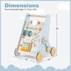 Infans Wooden Baby Walker Push and Pull Learning Activity Center with Wheels Push Toy - 2 of 4