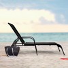 Tangkula 2PCS Adjustable Chaise Lounge Chair Recliner Patio Yard Outdoor w/ Armrest Black - 4 of 4