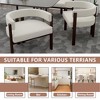 MOONMISS Modern Accent Chair Chenille Upholstered Armchair with Open Back,2PCS - 3 of 4