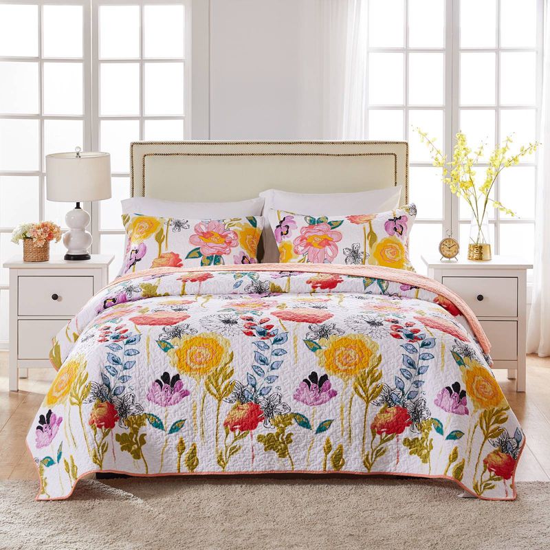 Greenland Home Fashions Watercolor Dream Quilt & Sham Set, 1 of 6