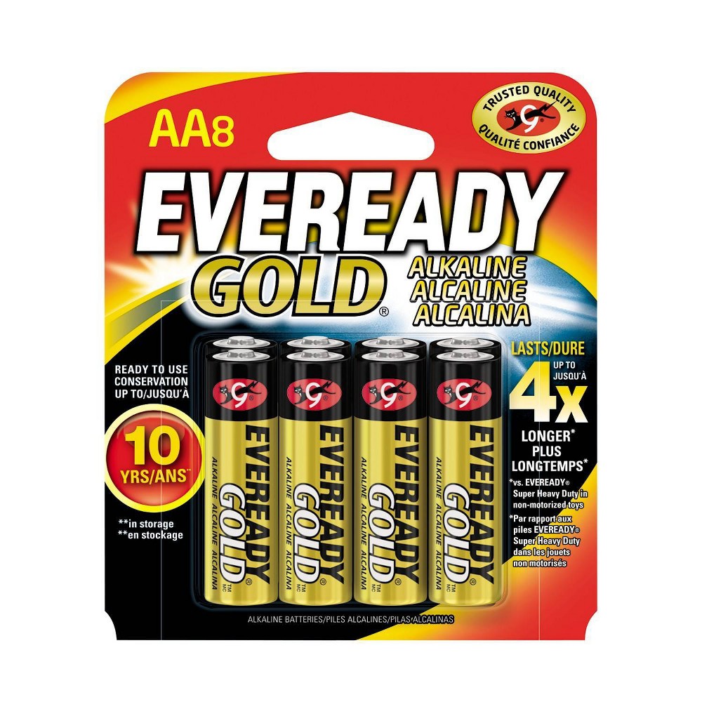 UPC 039800030085 product image for Eveready Gold AA Batteries 8 ct | upcitemdb.com