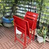 MAYEERTY 3 Piece Foldable Square Table & Chairs Patio Bistro Set, Red - 3 of 4