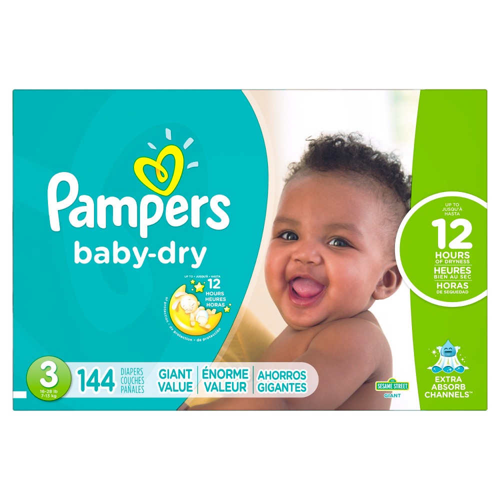 UPC 037000862338 product image for Pampers Baby Dry Diapers, Giant Pack - Size 3 (144 ct) | upcitemdb.com