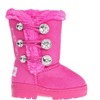 bebe Toddler Girl's Winter Boots with Elegant bebe Embroidery, Sparkling Rhinestone Button, and Plush Lining for Warmth and Style - 2 of 4