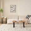 Spassway Vintage Walnut Wood Rectangle Coffee Table for Living Room Small Tea Table for Waiting Room Mid-Century Modern Sofa Table with Metal Legs - 3 of 4