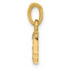 Black Bow Jewelry The Chloe Mini Diamond Accent initial L Pendant in 14k Yellow Gold - 2 of 4