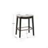 OUTSUPPLY Contemporary Saddle Counter Stool, Backless Design Stool for Kitchen Islands & Bars, Easy Assembly - 2 of 4