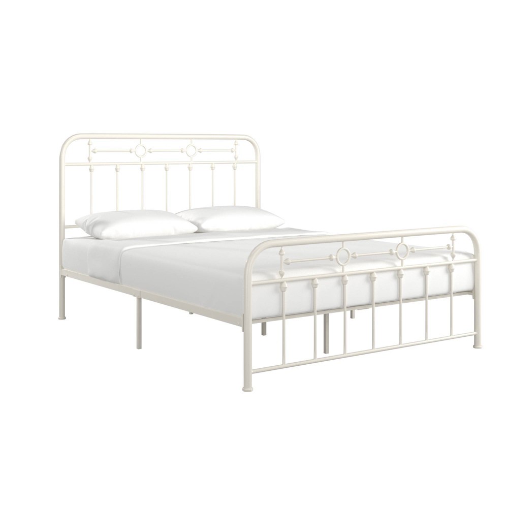 Queen Wilson Metal Spindle Platform Bed White - Inspire Q -  82623802