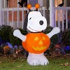 Gemmy Airblown Inflatable Snoopy in Pumpkin Outfit Peanuts, 4 ft Tall, Multicolored - 2 of 4