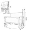FURNIinspire Outdoor Serving Carts 3-in-1 Convertible Folding Wagon Cart Bench Seat Storage 500lbs Heavy-Duty Utility Wagon, Gray, 37"*24.02"*40.94" - 3 of 4