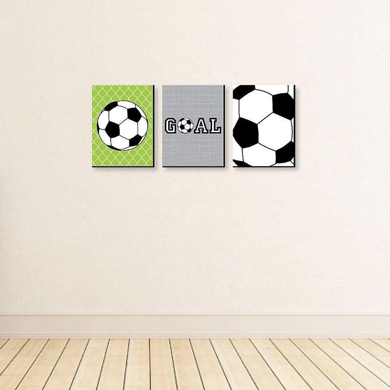 Big Dot of Happiness Goaaal - Soccer - Sports Themed Wall Art and Kids Room Decorations - Gift Ideas - 7.5 x 10 inches - Set of 3 Prints, 3 of 8
