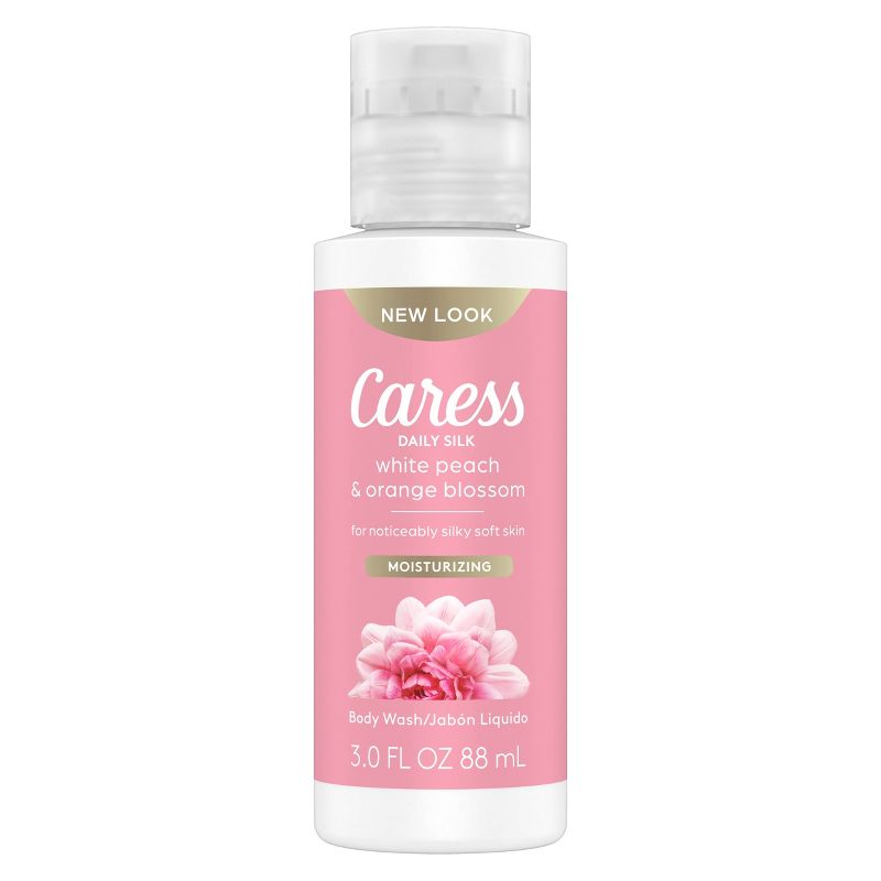 Caress Daily Silk White Peach &#38; Orange Blossom Scent Body Wash Soap - Trial Size - 3 fl oz, 1 of 7