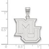 Black Bow Jewelry 10k White Gold Marquette Golden Eagles NCAA Large Pendant - 2 of 3