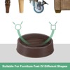 Unique Bargains Round Rubber Anti Slide Furniture Coasters Cups Floor Protector 4 Pcs - 4 of 4