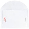 JAM Paper 9 3/4'' x 13'' 12pk Plastic 3 Pocket Envelopes with Hook & Loop Closure, Letter Booklet - Clear: Filing Accessories - 4 of 4