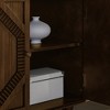Lirago Retro Wooden Sideboard Buffet Cabinet​​ 15.75"D x 29.96"H x 33.58"W Brown  Rectangle Decorative Storage Bathroom Cabinet - 4 of 4