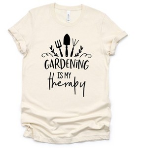 Simply Sage Market Women's Gardening Is My Therapy Short Sleeve Graphic Tee - 1 of 2