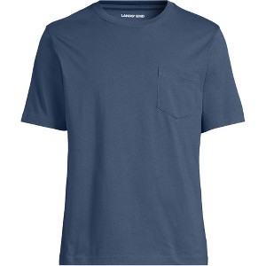Lands' End Men's Super-T Short Sleeve T-Shirt with Pocket - 1 of 2