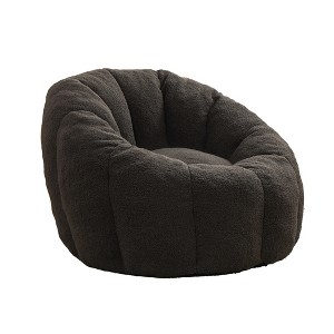 KWPZQEB Bean Bag Chairs, Teddy Large Sofa Chairs with Armrests, Comfy Round Fluffy Beanbag, Stuffed Floor Sofa for Living Room, Bedroom, Apartment - 1 of 4