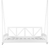 YOOCOZZ Acacia Wood Patio Modern Twin Size Swing Bed with 16.4ft Hemp Rope - 3 of 4