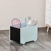 Qaba's Kids' Storage Cabinet, Organizer for Books, Crafts, Rollable Toy Chest Safely Transport Bookshelf with Included Wheels, Clean Play Room - 3 of 4