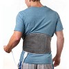 Pure Enrichment PureRelief Lumbar & Abdominal with 4 Heat Settings and Hot/Cold Gel Pack Heating Pad - 44.5" x 9.5" - Gray - image 2 of 4