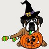 Junior's Design By Humans Halloween Boxer Dog By TreeHouses T-Shirt - 2 of 3
