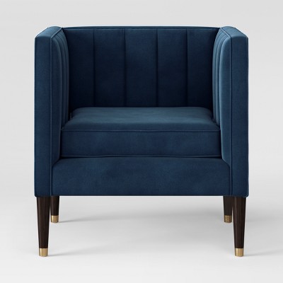 blue velvet chair target