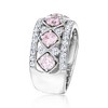 Ross-Simons 0.80 ct. t.w. CZ and .70 ct. t.w. Simulated Pink Sapphire Ring in Sterling Silver - 3 of 4