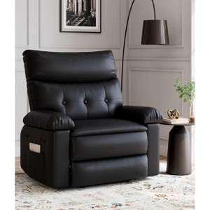 Oversized Wide Rocker Swivel Recliner Chair, Larg Heating Functions, Lounge Chairs Featuring Cup Holders and Side Pockets - 1 of 4