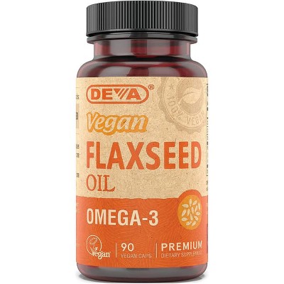 Deva Vegan Flaxseed Oil 1,000 mg 90 Vegan Capsules.